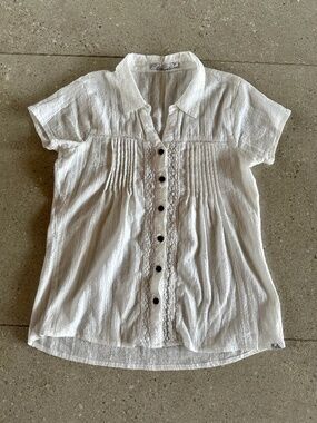 PRANA LADIES SHORT SLEEVED BLOUSE SIZE SMALL